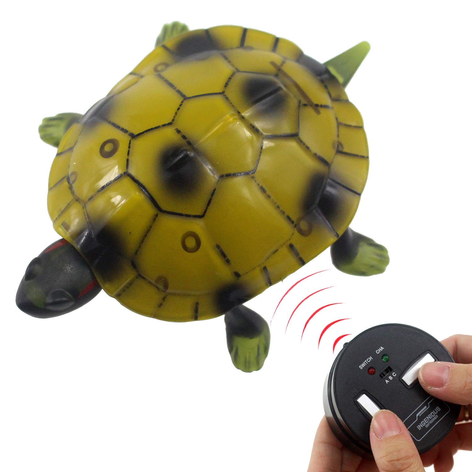 

Tipmant RC Черепаха с дистанционным управлением, реалистичная электрическая игрушка-животное, машинка, подарок на день рождения для детей (желтый)