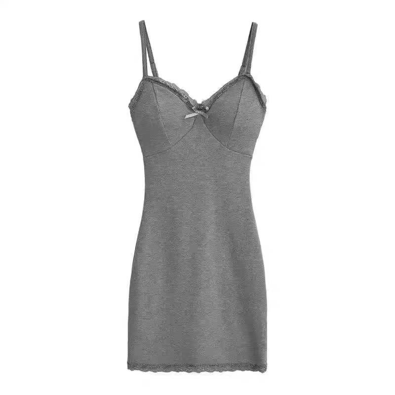 Sexy underwear lace suspender hip skirt spring and summer tight body sexy pure desire little mother feeling with chest pad large size