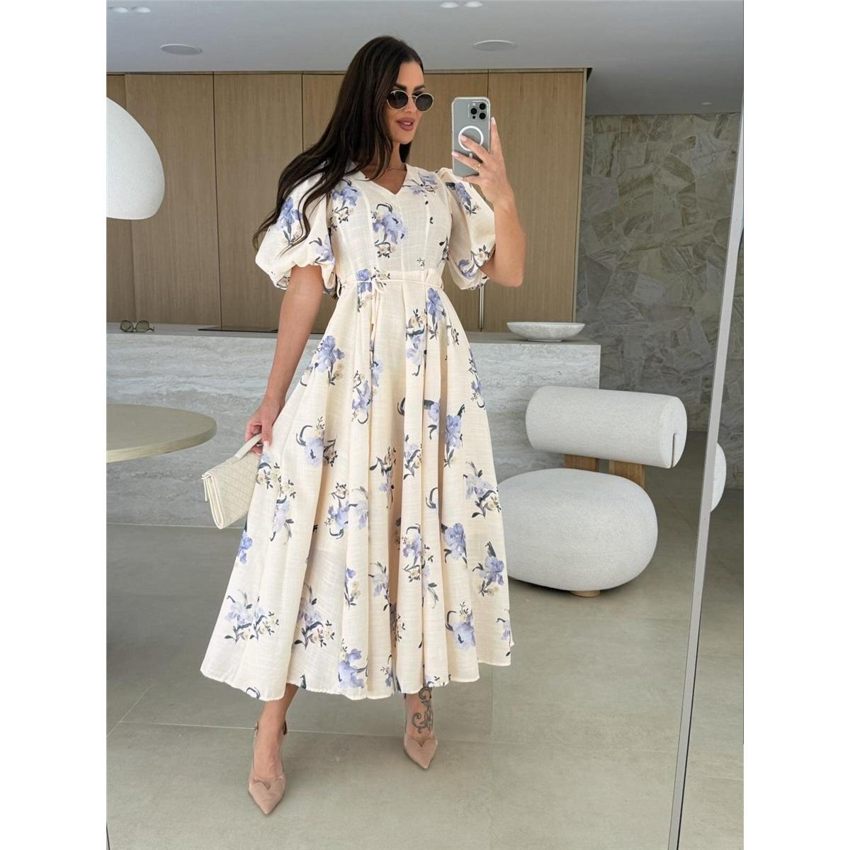 

Летние новые женские платья с коротким рукавом и принтом, завязывающиеся на талии, свободные платья XL