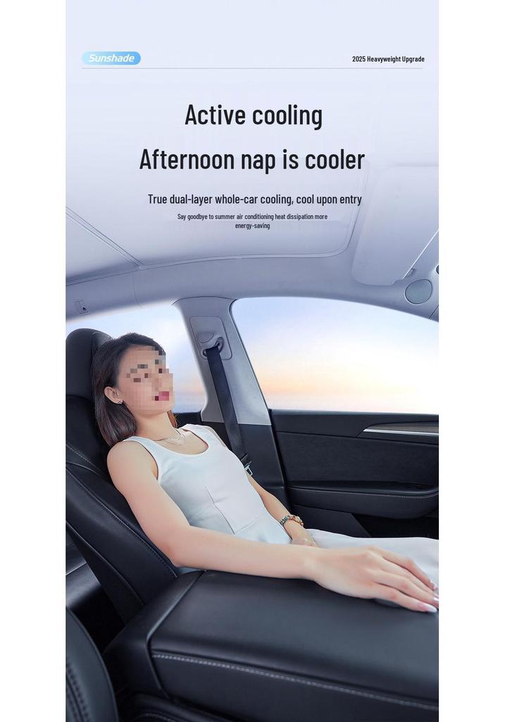 Tesla Model Y & 3 Sunroof Graphene Sunshade - New Version