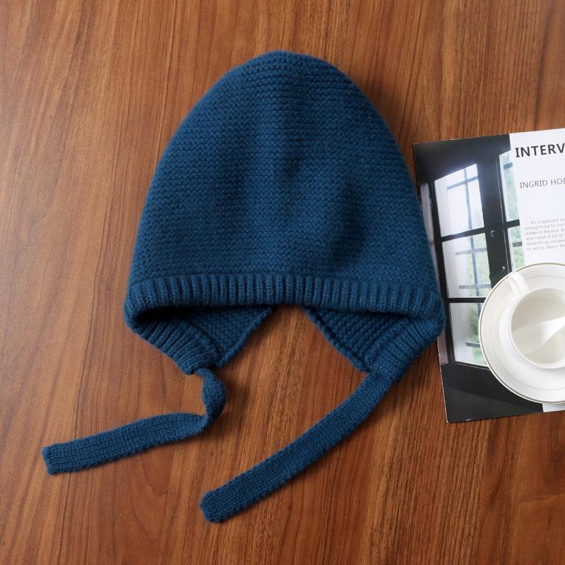 % Wool autumn and winter warm thickened wool hats versatile knitted cashmere hats are in stock in large quantities