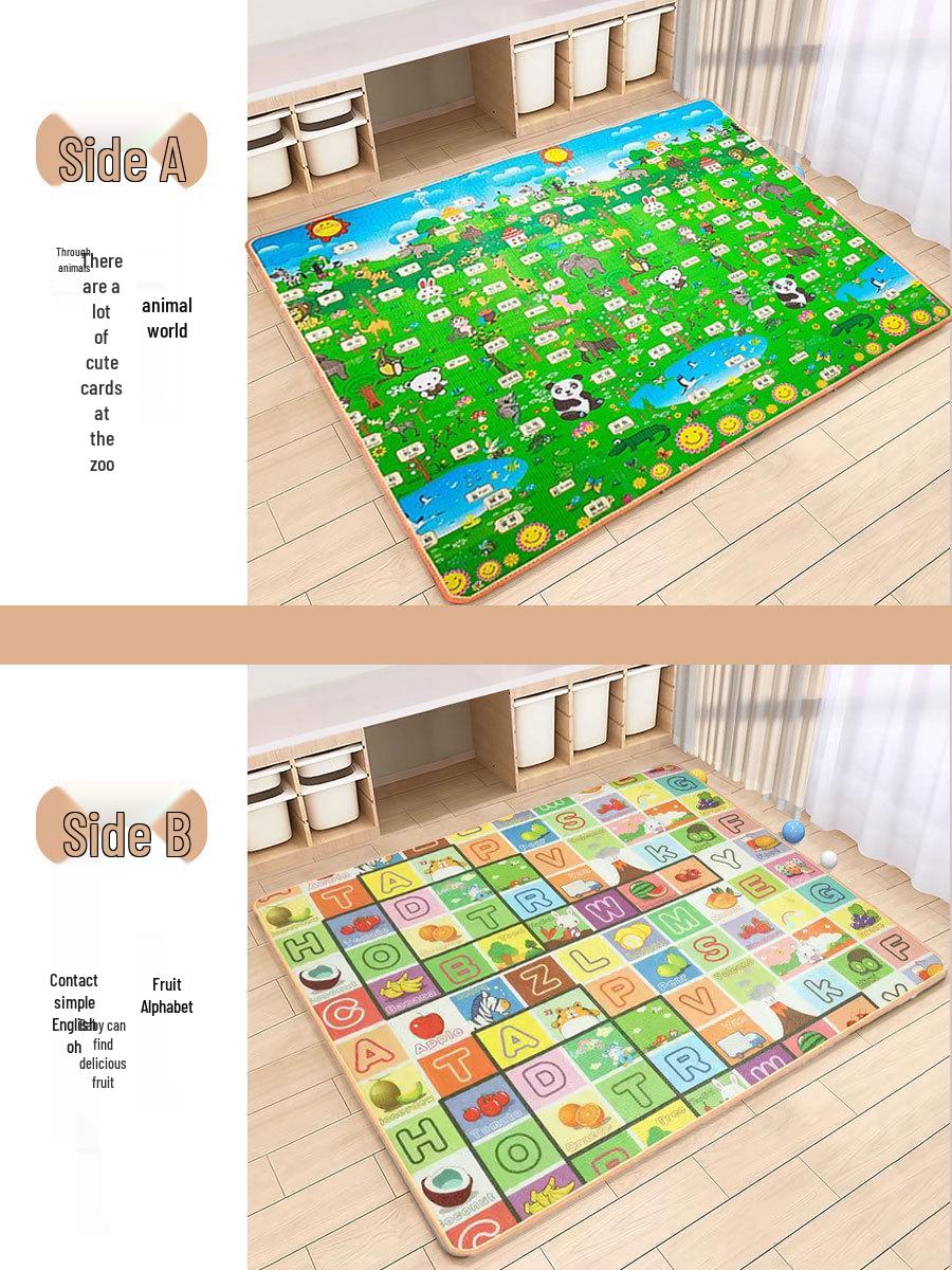 

Утолщенный Не имеющий Запаха Пенопластовый Детский Коврик для Ползания - Складной, Изолирующий и Соединяемый для Гостиной 1cm: 1.2m x 1.8m