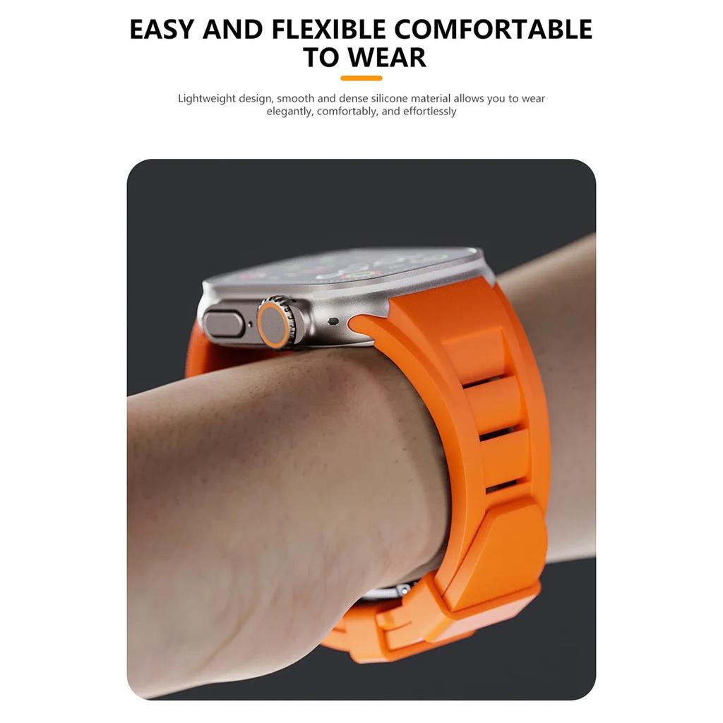 Classic Soft Silicone Strap for Apple Watch Ultra 2 49mm 45mm 44mm 42mm Sports Silicone Bracelet for IWatch Series 9 8 7 6 5 4 SE Correa