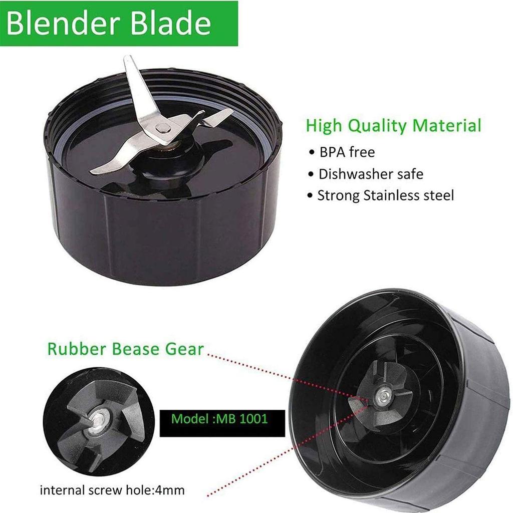 12 stk Blender Kryssblad Erstatningsdel med Kopper Støtdempingsputer Toppgir Pakninger Kopplepperinger for 250W MB1001-serien