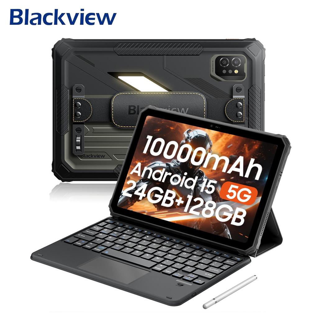 Blackview Tablety pancernikowe Active 7 5G Android 15 Wyświetlacz 11 cali 8+16 GB RAM 128 GB ROM Tablet PC 6600 mAh