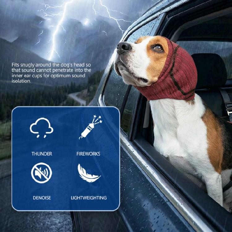 Soothing Dog Head Covers EarMuffs Pet Grooming Accessory Head Sleeve Headwear Snood Wrap Swimming Comfort