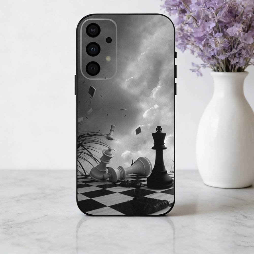 Cool C-Chess A-Art Phone Case For Samsung Galaxy A73,A72,A71,A70,A53,A52,A51,Soft Silicone Black Cover