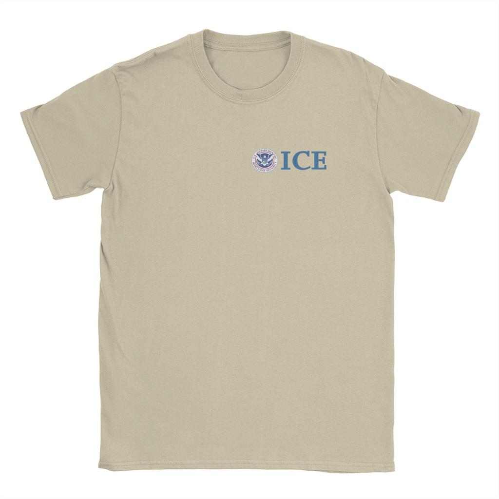 United States ICE T Shirt Summer Harajuku TShirts Couple 100 Cotton O Neck Oversized Top Tees Short Sleeve Y2K Basic Tshirt
