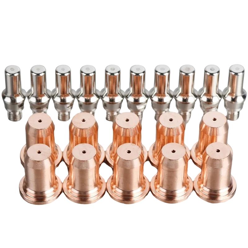 B97A-20PCS IPT-60 PT-60 IPT-40 PT40 Electrode 52582 Nozzle 51313P Fit Plasma Cutter Torch Consumables, Nozzle