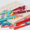 Montessori Baby Creative Toy Graphics Geometric Pegboard Puzzle with Cards Childhood Educational Toy for Preschool Children Kids