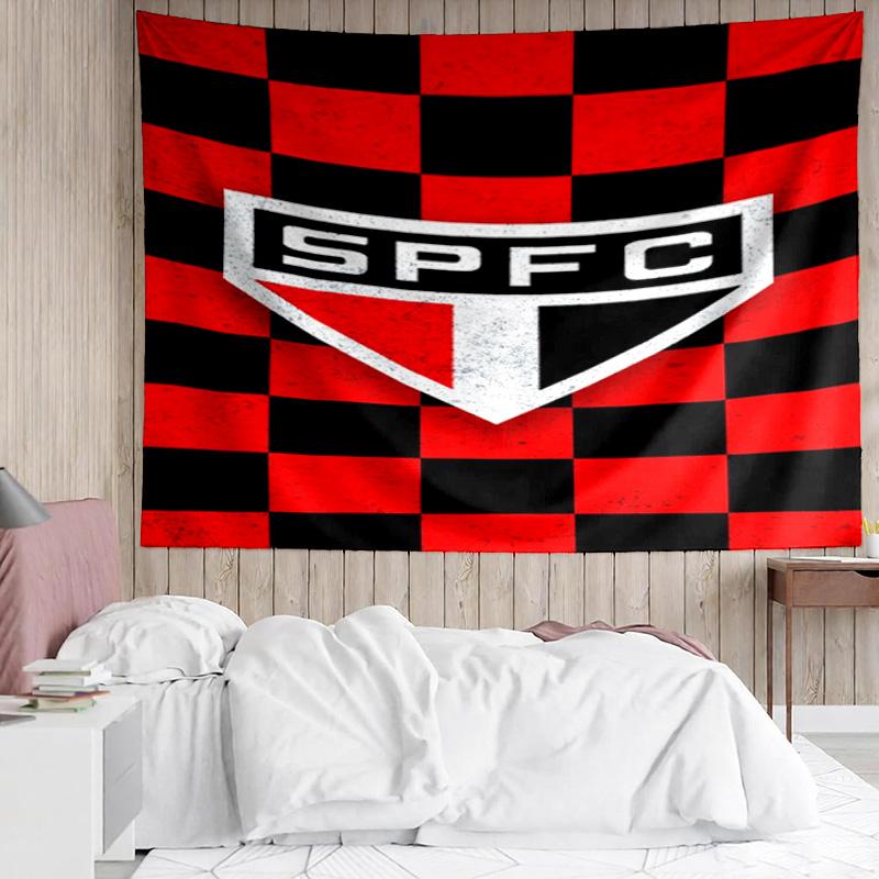 Pau-lo Fc Emblem Printed Printed Tapestry, for Bedroom,Livingroom, Dormitory, Large Wall Decor, Fabric Decor Fan Birthday Gifts