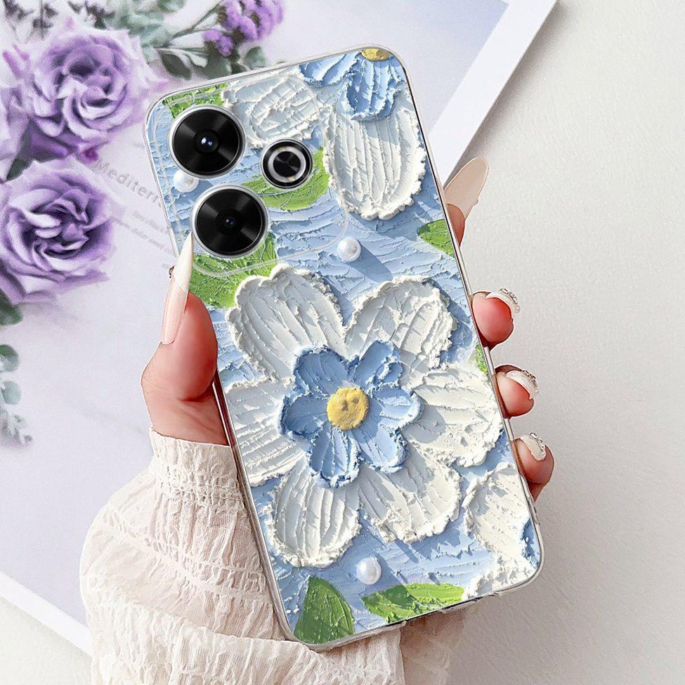 Clear Casing For Xiaomi Poco M6 Plus Cover For Xiaomi Poco M6 4G Case Luxury Butterfly Love Fashion Flowers Cool Lion Painted