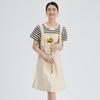Faux Two-Piece Patchwork Short-Sleeve Casual Dress