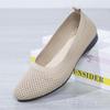 Old Beijing Women's Mesh Sandals: Shallow Cut, Hollow Pointed Toe, Versatile Flat Bottom, Soft Sole for Spring & Summer.