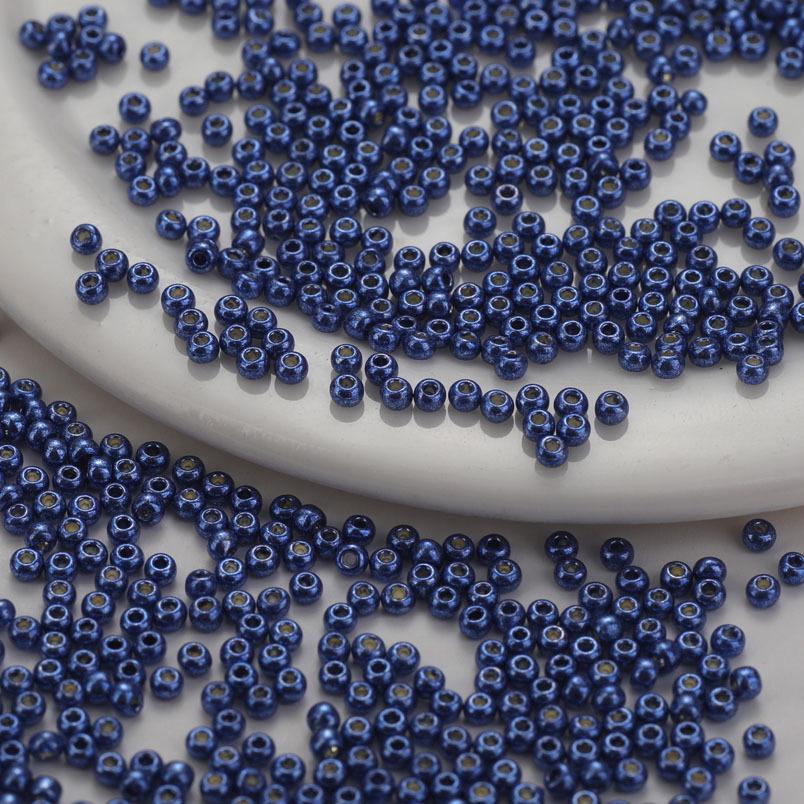 Premium 2.0mm Gold and Silver Glass Round Beads for DIY Jewelry Making