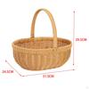 Handgeweven Mand met Handvat Boodschappen Bloemen PP Materiaal Rotan Stijlvol Lichtgewicht