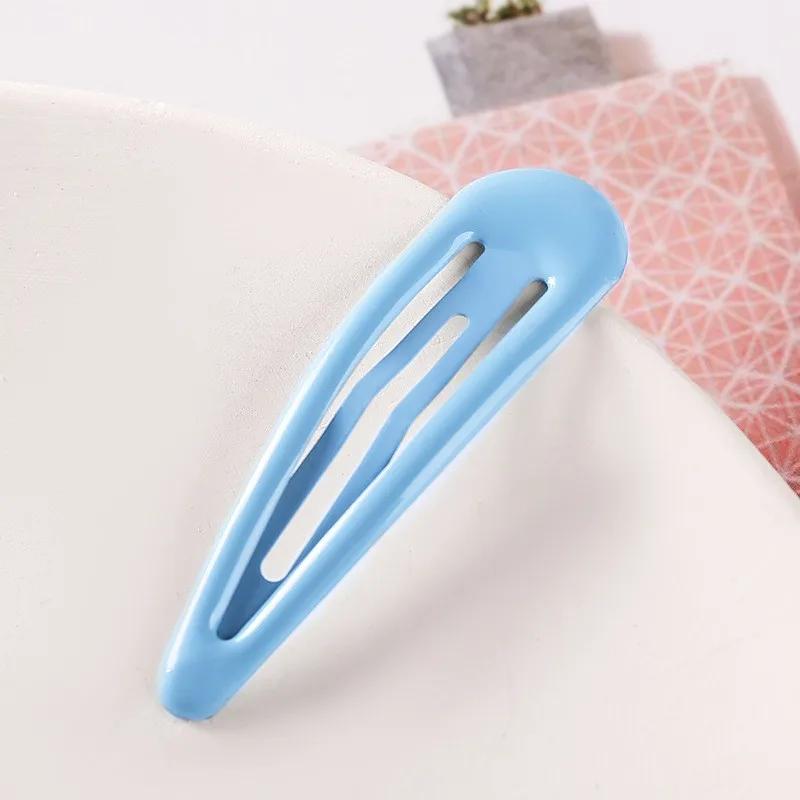 10PCS 5cm Women Girls Cute Colorful Waterdrop Shape Hairpins Sweet Hair Clips Barrettes Slid Clip Fashion Hair Accessories