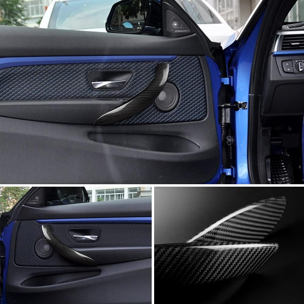 Hard Carbon Fiber Car Door Handle Cover for BMW 3 4 Series F30 F31 F32 F33 F34 F36 320i 328i 330i 340i Interior Protective Decorative Sticker