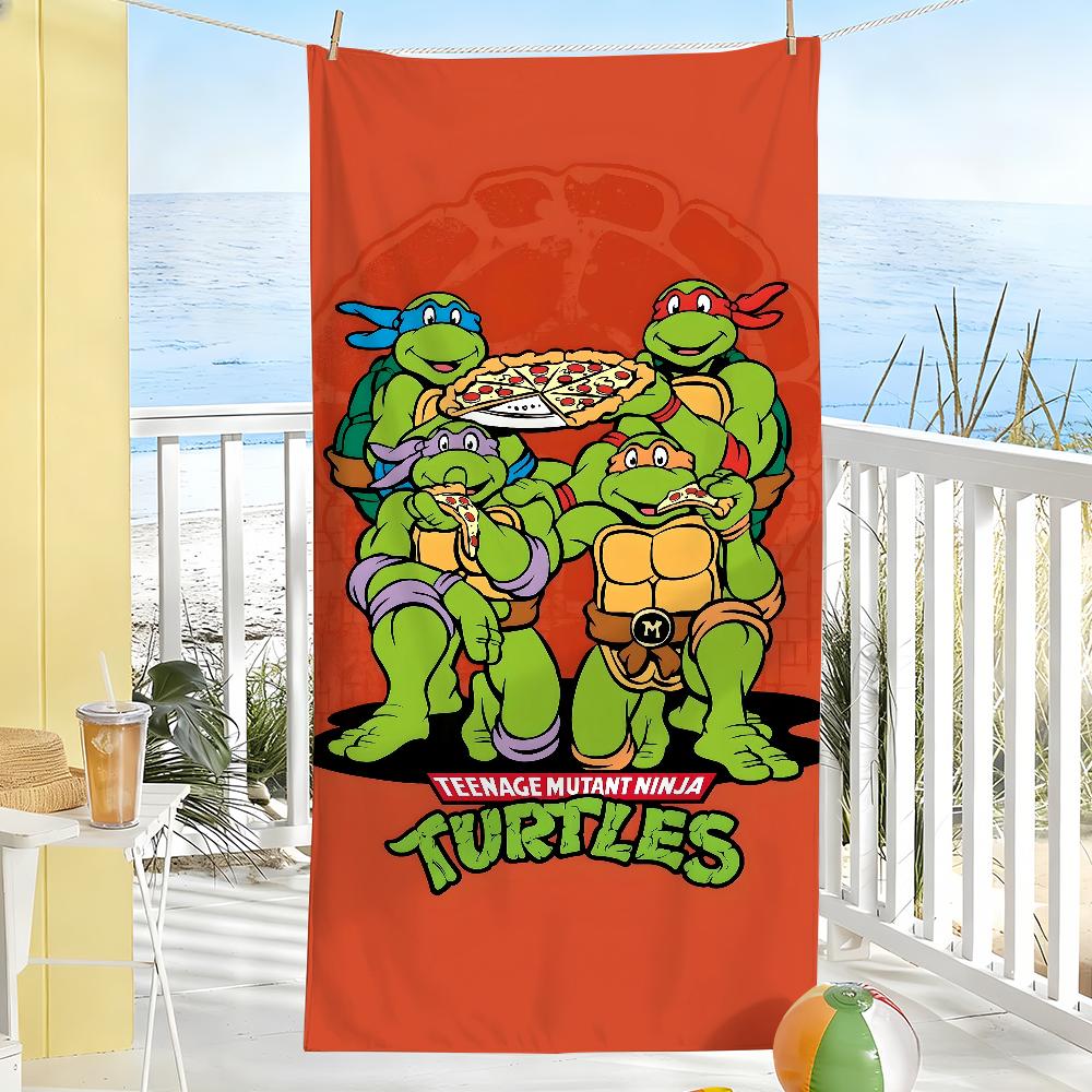 Classic Anime T-TMNT Towel Soft Pool Gift For Travel Gym Shower Camping Quick Dry Sports N-Ninja T-Turtles Large Beach Towels