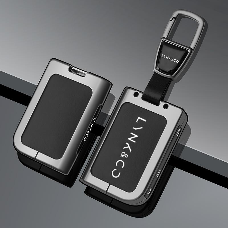 Zinc Alloy Leather Car Key Fob Case Case Lynk & Co 01 05 02 03 07 09 Emp Lynkco 06 Lynk Co Key Fob Car Key Case Protective Cover