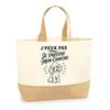 I Can't I Prefer My Poodle I Can't Minimalist Bag | Cotton Tote Bag with Jute Bottom 18 L 48 × 37 × 13 Cm | Market Shopping