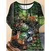 3D Printed Fashion Women's T-shirt Summer Breathable Casual Versatile