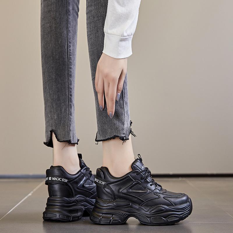 Inner Height Increase New Breathable Dad Shoes Platform Mesh Small Sports and Leisure Shoes