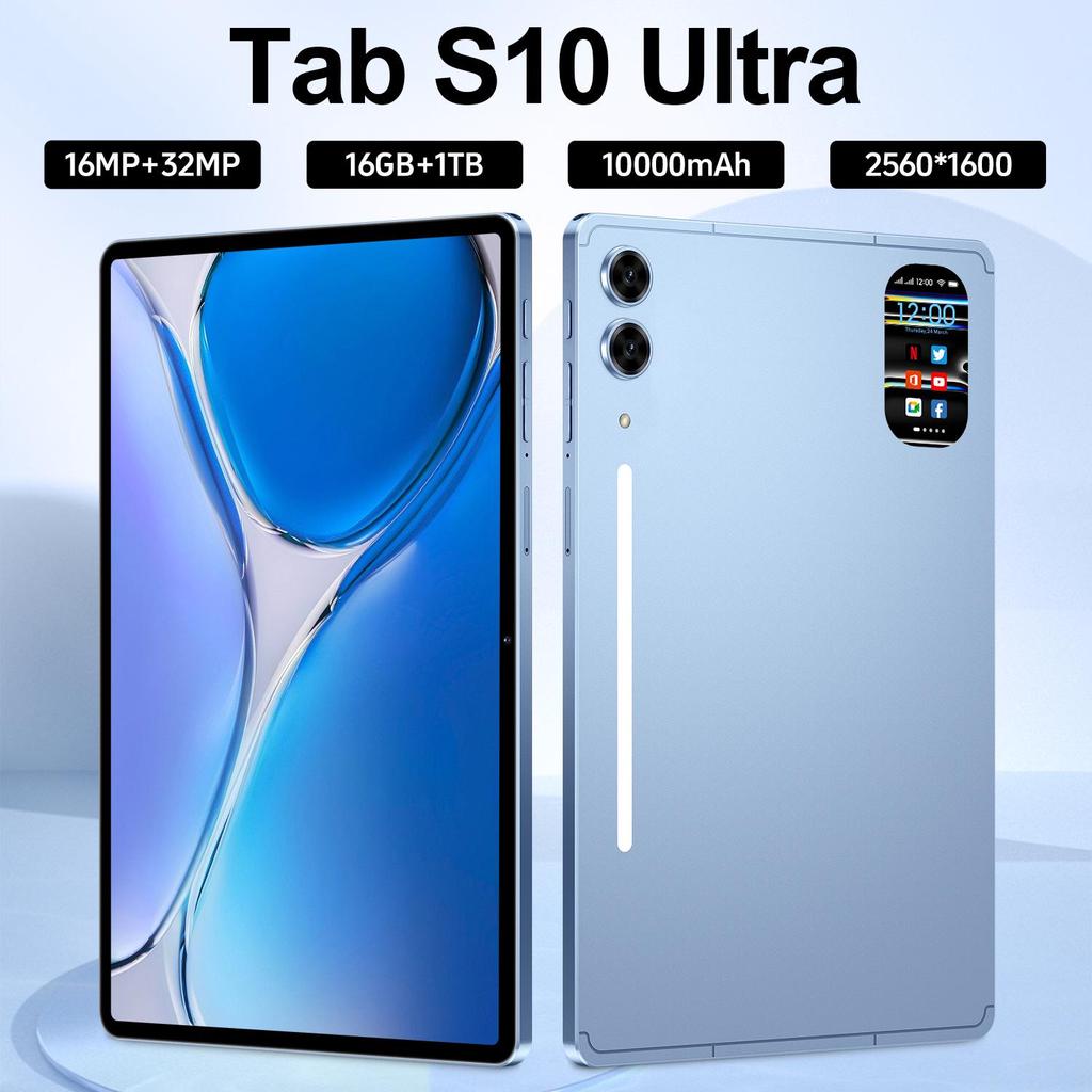 Nouă Tabletă Inteligentă Tab S10 Ultra Android 16GB+1TB - Ecran HD de 10.1 inch