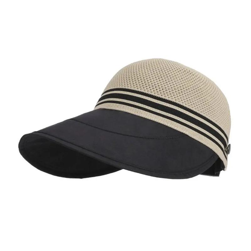 

New Womens Sun Hat Wide Brim Breathable Plus Wide Peaked Cap for UV Protection Empty Top Sun Hat for Hiking Beach Outdoor Riding хаки
