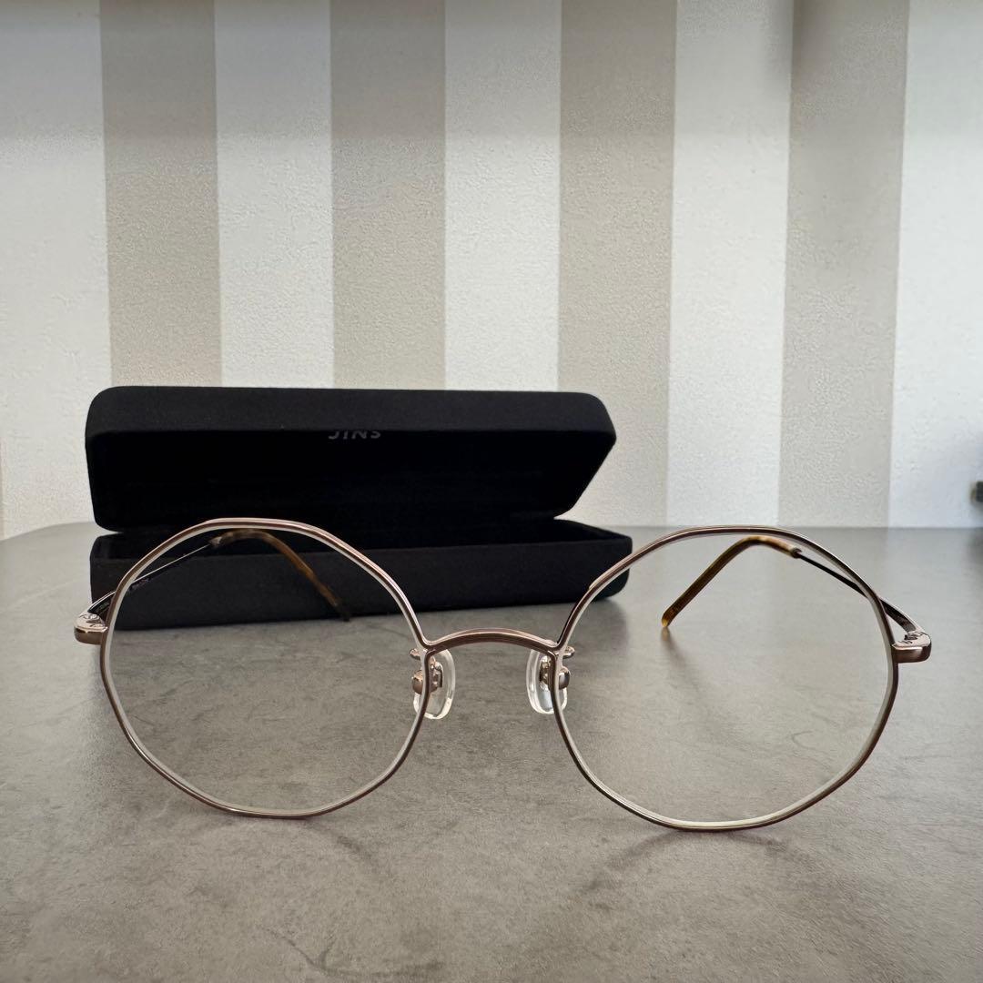 Used [JINS] This is a beautiful item that has only been used once! Glasses/metal frame/lightweight