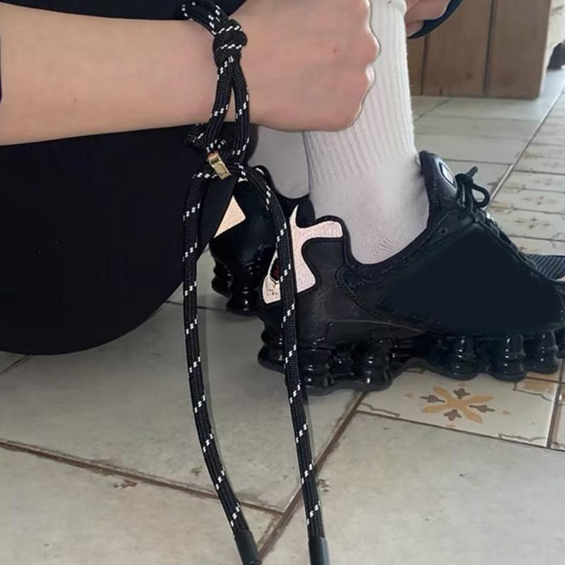 Trendy Nylon Rope Woven Bracelet for Couple Stylish Adjustable Length Wristchain Fashionable Accessory for Parties