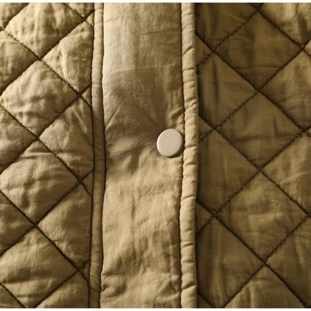 Johnature Women Vintage Winter Hooded Solid Color Button Zipper Coats 2025 Solid Color Patchwork Pockets Casual Coats