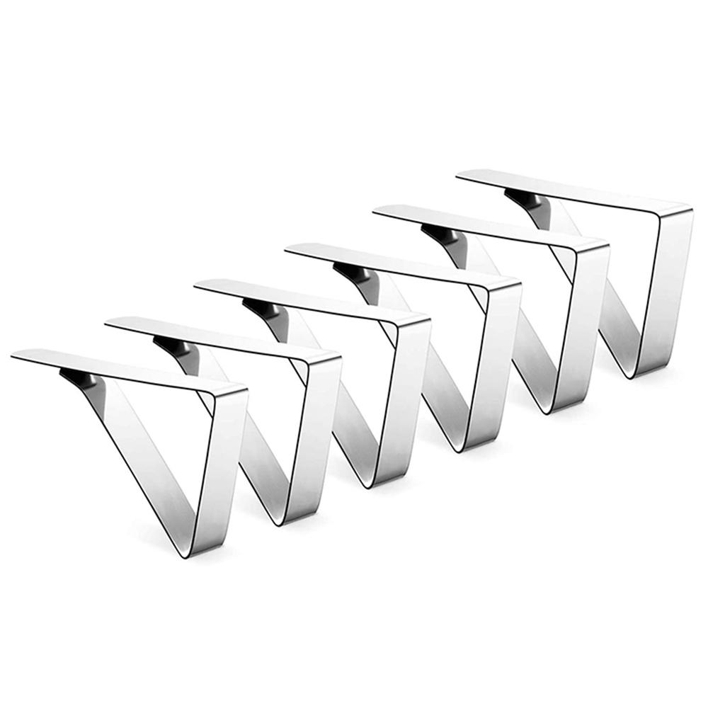 Tablecloth Clips 1/6/12 PCS Stainless Steel Flexible Picnic Table Cloth Cover Clamp Holders Keep the Tablecloth In Place