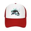 Orca Acuático Mar Océano Camisetas Superiores Ballena Asesina Gorra Casual Malla Gorras de Béisbol Ajustable Sombrero Hip Hop Verano Unisex Gorras de Béisbol