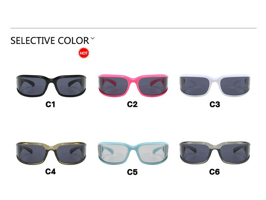 Y2K Windproof Sport Sunglasses: Influencer Style for Cycling with Narrow Frame