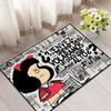 Süße Cartoon Mafalda Tür Willkommensmatte Eingang Fußmatte Balkon Badezimmer Bodenmatten Rutschfester Teppich Schlafzimmer Teppich Heimdekoration