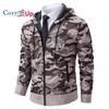Cozy Up Men's Cardigan Jacket Hooded Sherpa Cashmere Casual Camouflage Thickened Warm