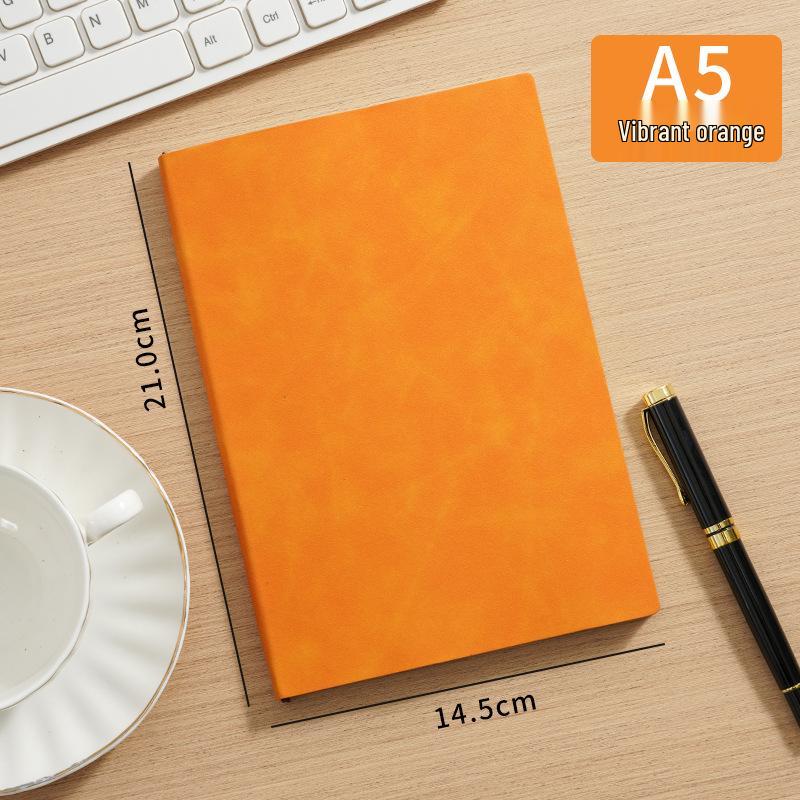 A5 Chinese Tide Custom Logo Soft Leather Notebook - High Appearance for Office and Meetings