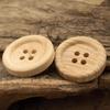 Natural Wood Buttons with 4 Holes, Perfect for Sewing Accessories and Clothing