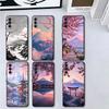 Japanese Pink Cherry Mount Fuji Soft Phone Case for Samsung A17 A37 A57 A16 A26 A36 A56 A15 A25 A35 A55 A14 A24 A34 A54 A13 A23