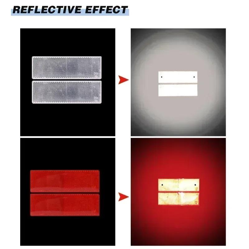 Car Night Reflective Warning Plate Sticker Car Truck Motorcycle Safety Warning Plate Reflector Sign Decal Accessories