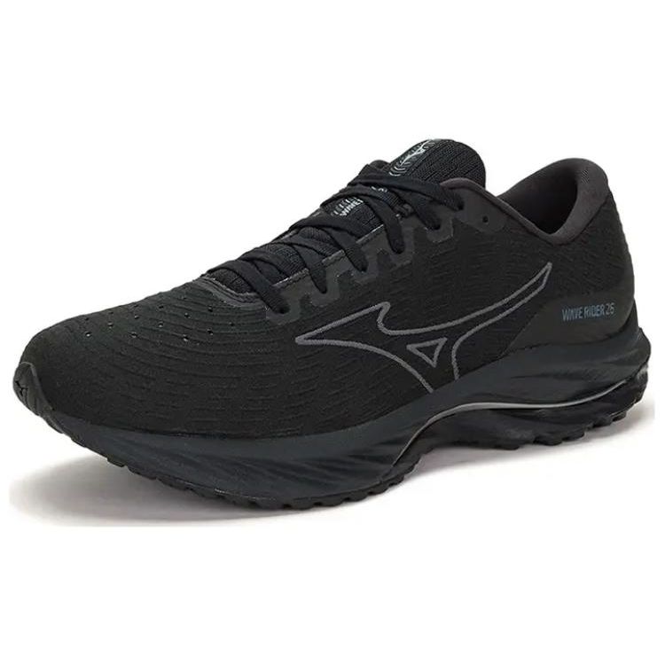 Mizuno Wave Rider 26 Comfortable Versatile Durable Breathable Low-Top Carbon Plate Casual Running Shoes Unisex Sneakers Black J1GC227552
