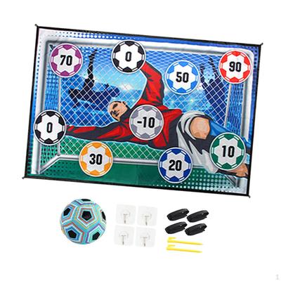 Kids Throwing Game Soccer Toy Football Blanket Folding with Hook Ribbon Target Toss