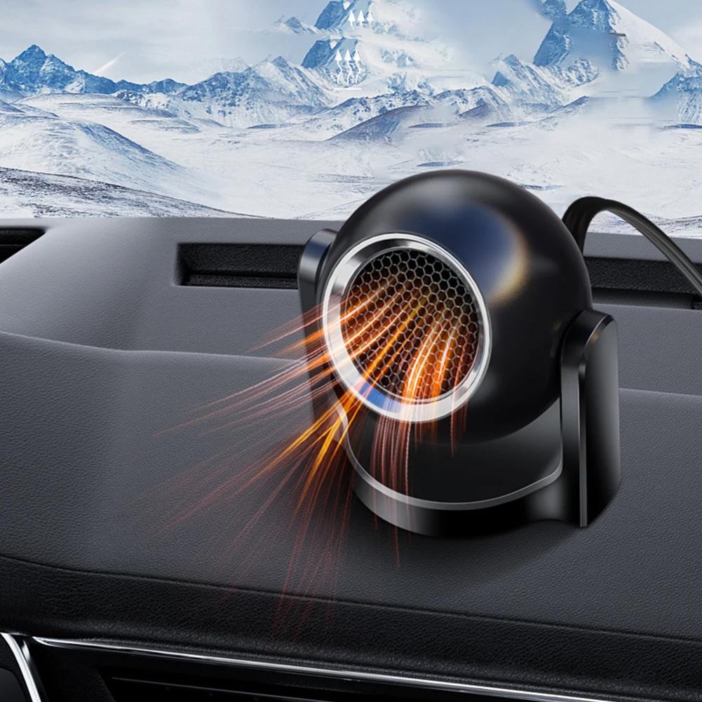 

9709 12V Car Interior Hot/Cold Wind Fan Windshield Defrosting Defogging ABS Heater Black