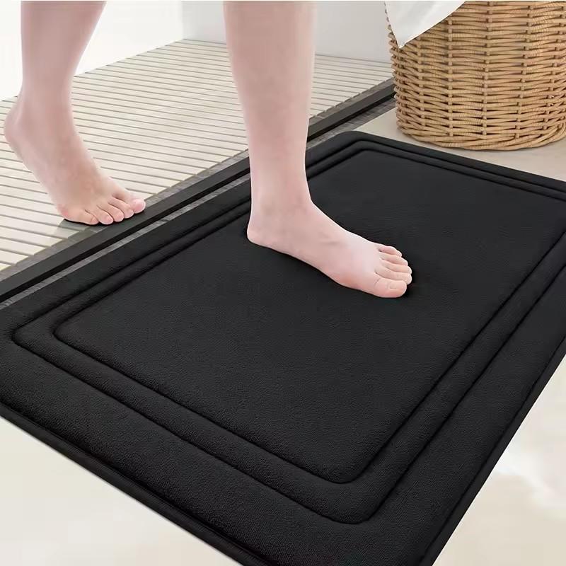 Memory Foam Bathroom Floor Mat Super Absorbent Ultra Soft Bath Rug Non-Slip Machine Wash Comfort Carpet For Bathroom Floor