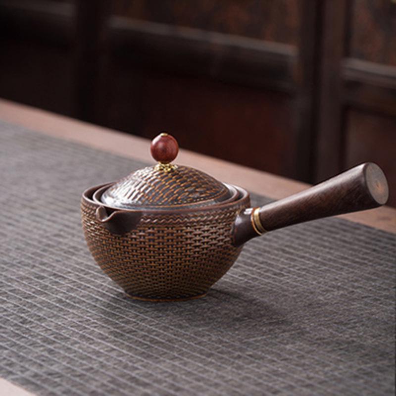 Portable Travel Kung Fu Tea Set: 1 Pot & 4 Cups in Gift Box, Custom Logo Option