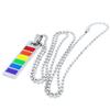 Stylish Long Bar Pendant Necklace In Titanium Steel