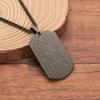 American Flag Stars and Stripes Trendy Fashion Lettering Cross Dog Tag Pendant Necklace