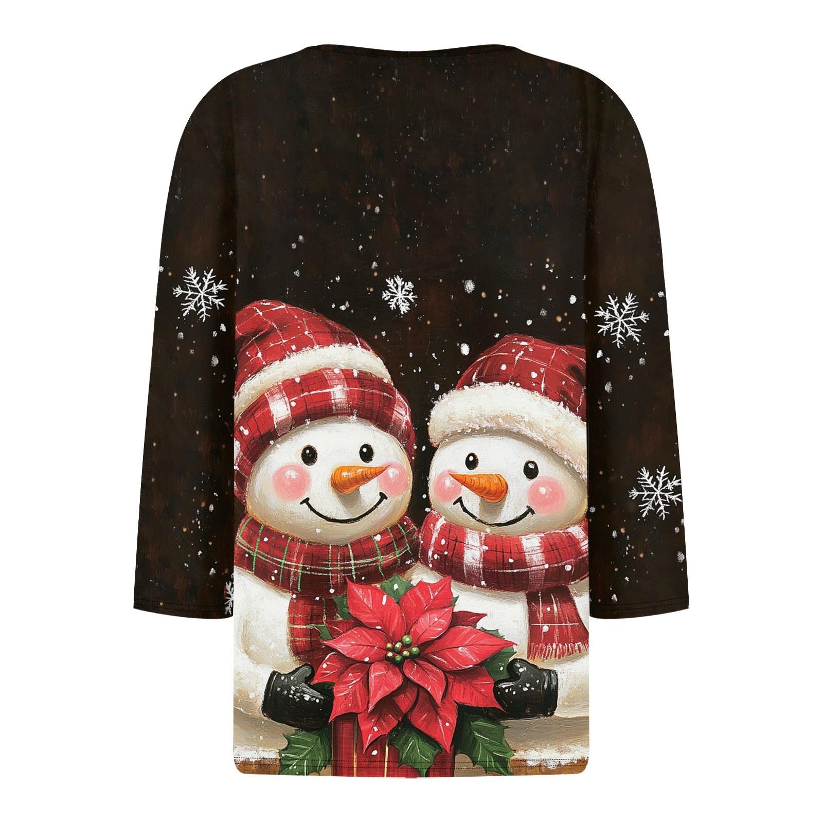 Женская футболка с рождественским принтом — фото 5