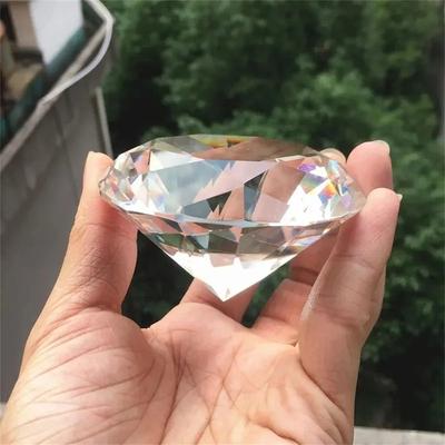 60/80/100mm Clear Crystal  Faceted Cut Artificial Crystal   Home Decoration